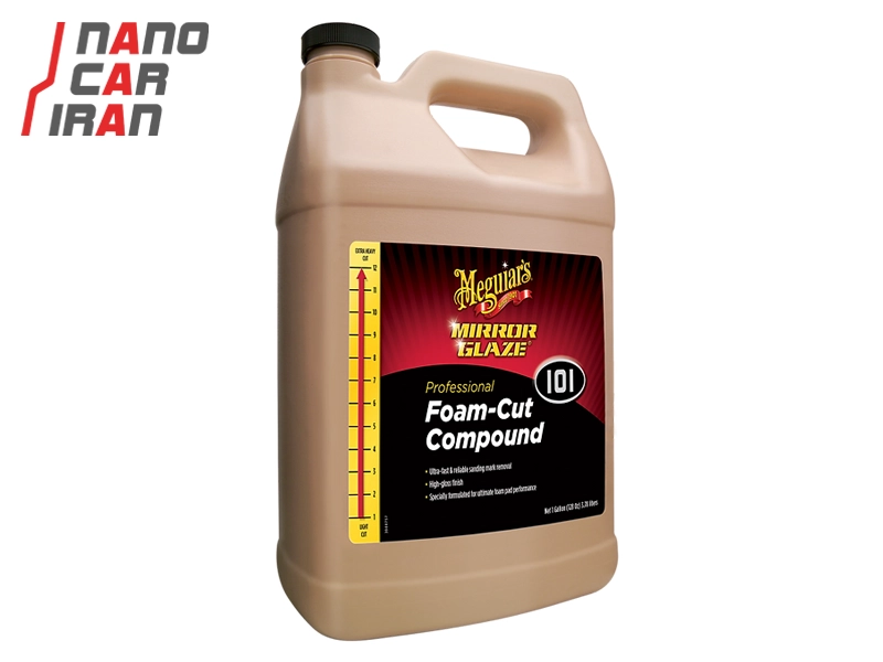 پولیش خیلی زبر 101 میرور گلیز 4 لیتری مگوایرز Meguiars Mirror Glaze Foam-Cut Compound M101